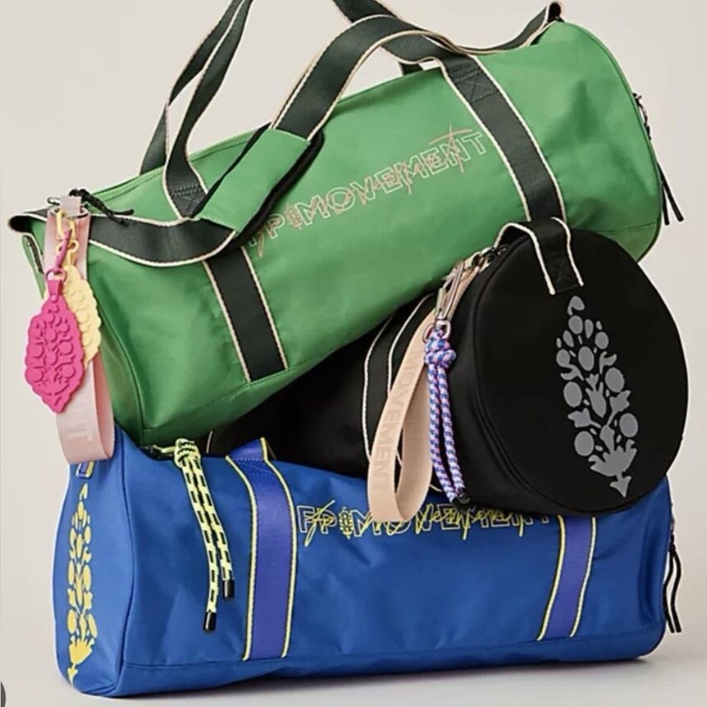 Free People‎ | FP Movement | Blue & Yellow Travel Bags | Duffel Bag | Gym | NWT